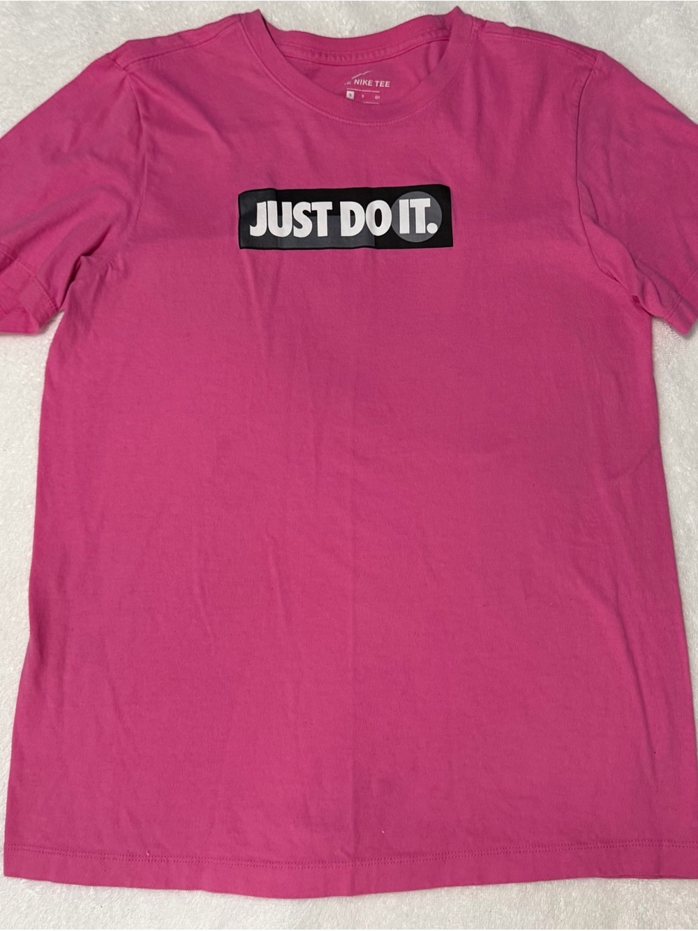 Men Nike Pink 'JUST DO IT.' Short Sleeve Tee Size Small
